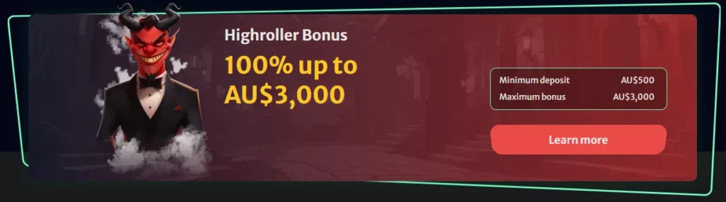 HellSpin Casino Highroller Bonus