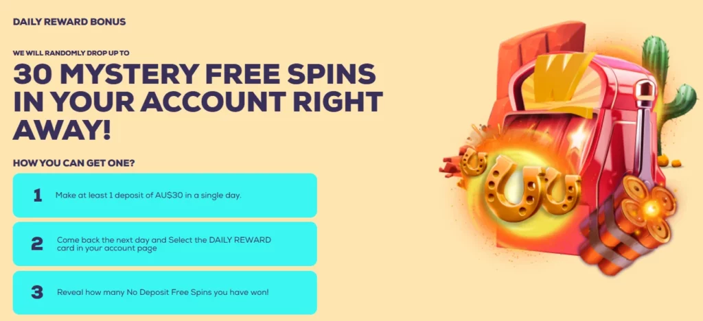 Wild Fortune Casino Dailry Reward Bonus