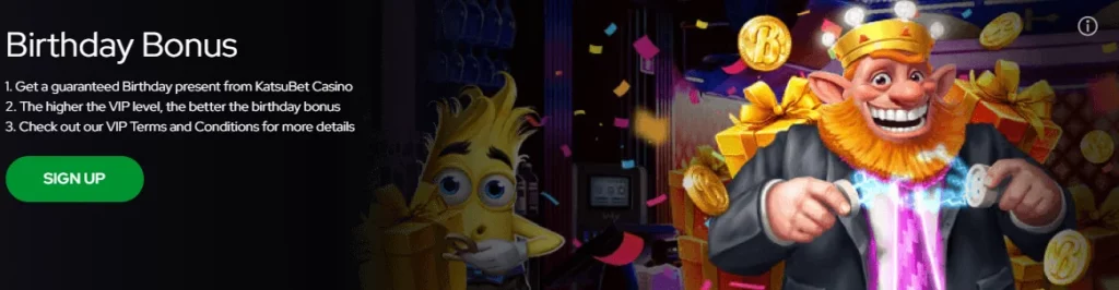 Katsubet Casino Birthday Bonus