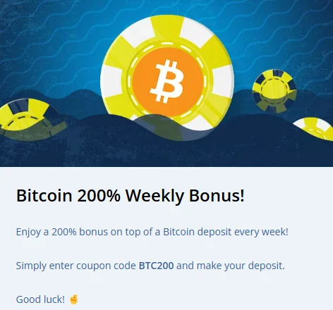 Ripper Casino Bitcoin Weekly Bonus