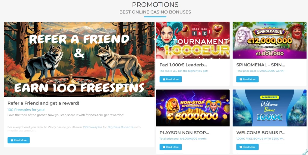 Wolfy Casino Promotions