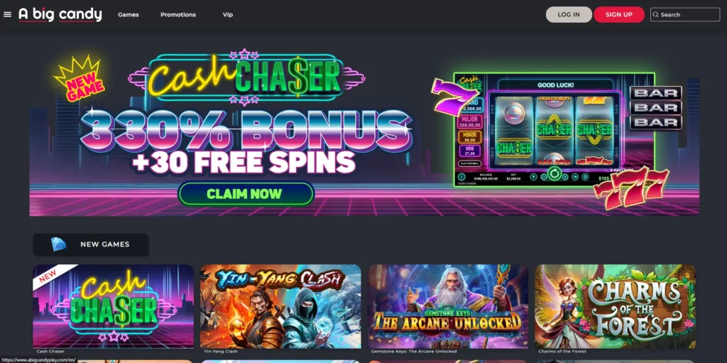 A Big Candy Casino Main Page