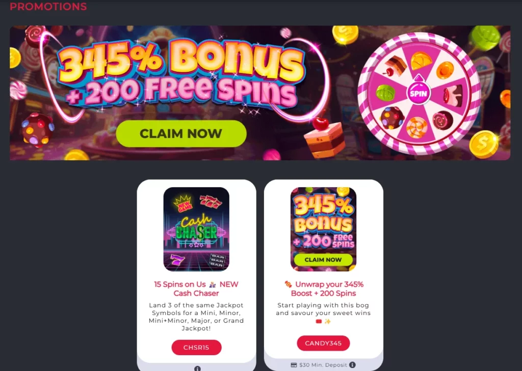 A Big Candy Casino Promotions