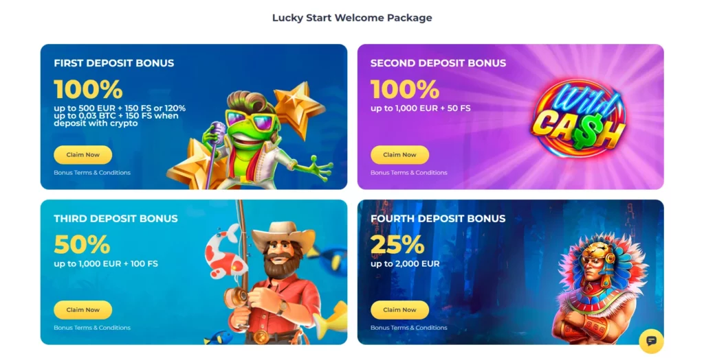 Lucky Start Casino Welcome Package